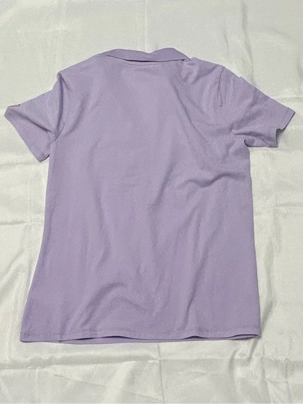 Michael Kors Lavender Short-Sleeve Zip Polo Top